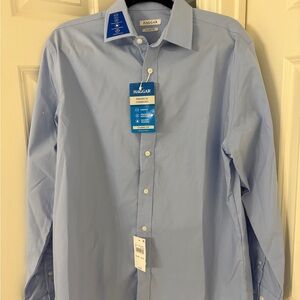 Haggar Light Blue Men's Dress Shirt - Classic Spread Collar